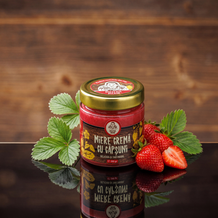 Miere cremoasă cu căpșuni - 290 g